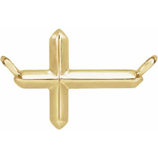 10K Yellow 11x7 mm Sideways Cross Necklace Center