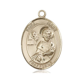 14kt Gold Filled Saint Mark the Evangelist Medal Engraved Catholic Saint Jewelry