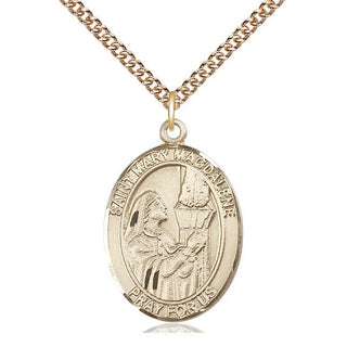 14kt Gold Filled Saint Mary Magdalene Medal Catholic Jewelry Engraved Catholic Saint Jewelry