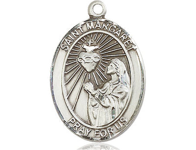 Sterling Silver St. Margaret Mary Alacoque Medal | Large | Engravable