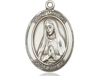 Sterling Silver Saint Martha Medal Catholic Jewelry Engraved Catholic Saint Jewelry