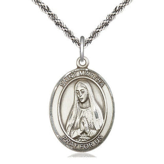 Sterling Silver Saint Martha Medal Catholic Jewelry Engraved Catholic Saint Jewelry