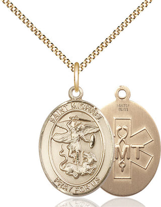 14kt Gold Filled Saint Michael EMT Medal Catholic Jewelry