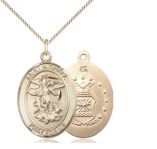 14kt Gold Saint Michael Air Force Medal