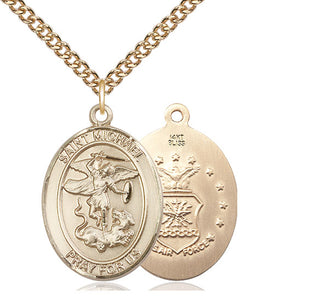14kt Gold Saint Michael Air Force Medal