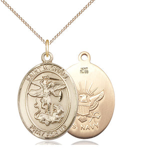 14kt Gold Saint Michael Navy Medal