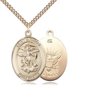 14kt Gold Saint Michael Navy Medal