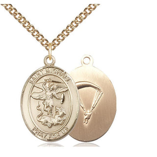 14kt Gold Saint Michael Paratrooper Medal