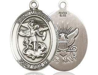 Pewter Saint Michael Navy Medal