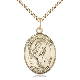 14kt Gold Filled Saint Philomena Medal Catholic Jewelry Engraved Catholic Saint Jewelry