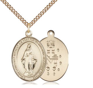 14kt Gold Filled Miraculous Medal Catholic Jewelry