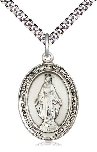 Pewter Miraculous Medal Catholic Jewelry