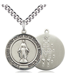 Sterling Silver Miraculous Medal Catholic Jewelry
