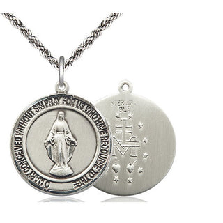 Sterling Silver Miraculous Medal Catholic Jewelry
