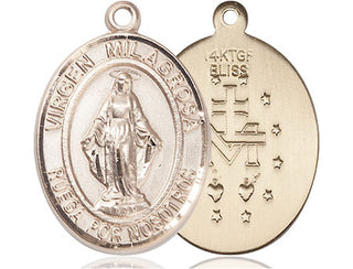 14kt Gold Filled Virgen Milagrosa Medal