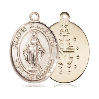 14kt Gold Virgen Milagrosa Medal