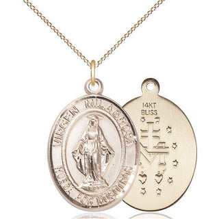 14kt Gold Virgen Milagrosa Medal