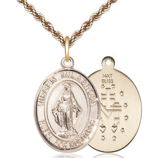 14kt Gold Virgen Milagrosa Medal