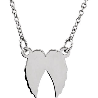 Sterling Silver Tiny Posh Angel Wings 16-18" Necklace
