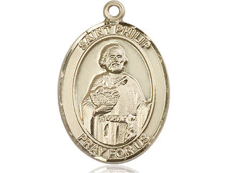14kt Gold Filled Saint Philip the Apostle Medal Engraved Catholic Saint Jewelry