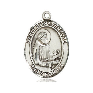 Sterling Silver Saint Bonaventure Medal Catholic Jewelry Engraved Catholic Saint Jewelry