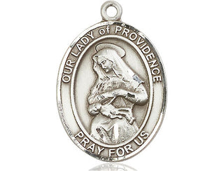 Pewter Our Lady of Providence Medal Engraved Catholic Saint Jewelry