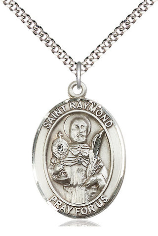 Pewter Saint Raymond Nonnatus Medal Catholic Jewelry Engraved Catholic Saint Jewelry