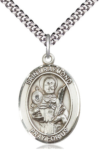 Pewter Saint Raymond Nonnatus Medal Catholic Jewelry Engraved Catholic Saint Jewelry