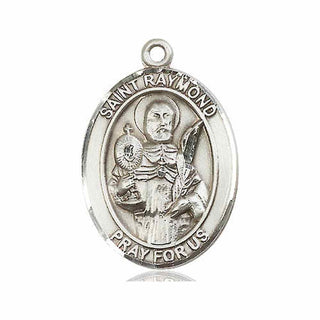 Sterling Silver Saint Raymond Nonnatus Medal Catholic Jewelry Engraved Catholic Saint Jewelry