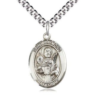 Sterling Silver Saint Raymond Nonnatus Medal Catholic Jewelry Engraved Catholic Saint Jewelry