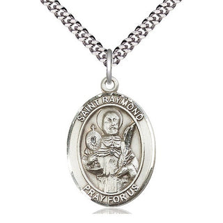 Sterling Silver Saint Raymond Nonnatus Medal Catholic Jewelry Engraved Catholic Saint Jewelry