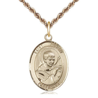 14kt Gold Filled Saint Robert Bellarmine Medal Catholic Jewelry Engraved Catholic Saint Jewelry