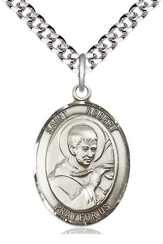 Sterling Silver Saint Robert Bellarmine Medal Catholic Jewelry Engraved Catholic Saint Jewelry
