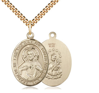 14kt Gold Filled Scapular Medal Catholic Jewelry