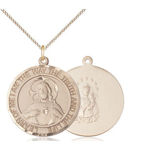 14kt Gold Filled Scapular Medal Catholic Jewelry