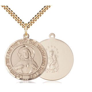 14kt Gold Filled Scapular Medal Catholic Jewelry