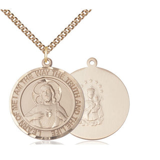 14kt Gold Filled Scapular Medal Catholic Jewelry