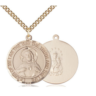 14kt Gold Filled Scapular Medal Catholic Jewelry