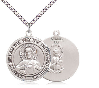Sterling Silver Scapular Medal Catholic Jewelry
