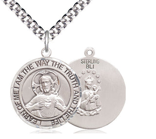 Sterling Silver Scapular Medal Catholic Jewelry