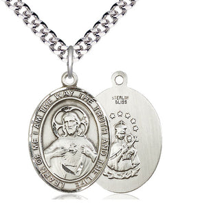 Sterling Silver Scapular Medal Catholic Jewelry