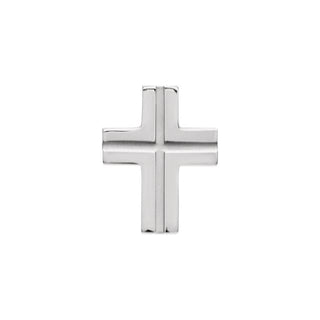 14K White Cross Pendant