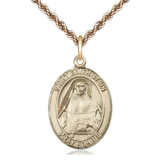 14kt Gold Filled Saint Edith Stein Medal Catholic Jewelry Engraved Catholic Saint Jewelry