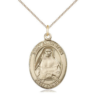 14kt Gold Saint Edith Stein Medal Engraved Catholic Saint Jewelry