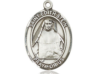 Pewter Saint Edith Stein Medal Engraved Catholic Saint Jewelry