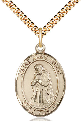 14kt Gold Filled Saint Juan Diego Medal Catholic Jewelry