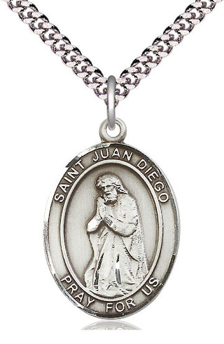 Pewter Saint Juan Diego Medal Catholic Jewelry