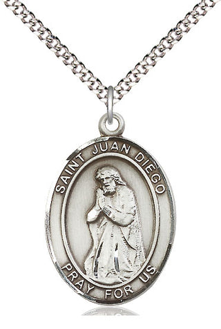 Pewter Saint Juan Diego Medal Catholic Jewelry