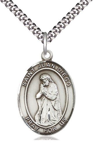 Pewter Saint Juan Diego Medal Catholic Jewelry