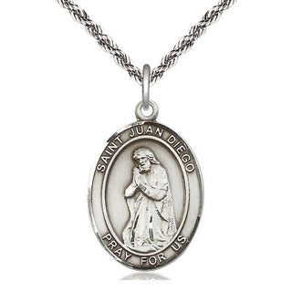Sterling Silver Saint Juan Diego Medal Catholic Jewelry